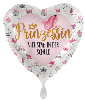 Folienballon - Prinzessin viel Spaß in der Schule! - ø 43cm